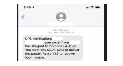 UPS Scam Notifications Claiming that You Owe a Fee