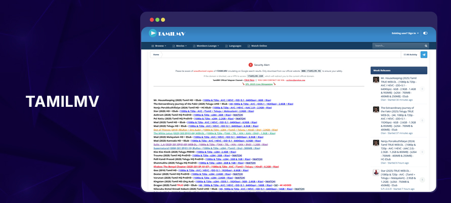 TamilBlasters New Links List of 100 Working Proxy Sites
